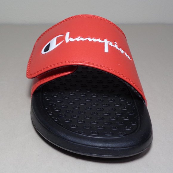 Champion Size 12 M LOGO SLIDE Red Black Sandals New Men\'s Shoes main image 10